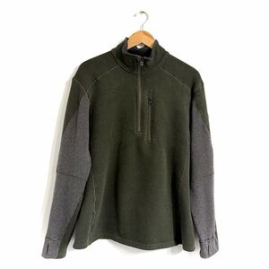 Kuhl Men's Olive and Charcoal Zip-Up Sweater